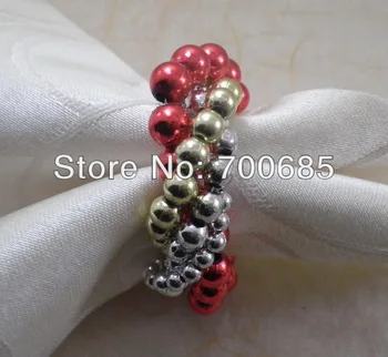 

pearl napkin rings beaded wedding