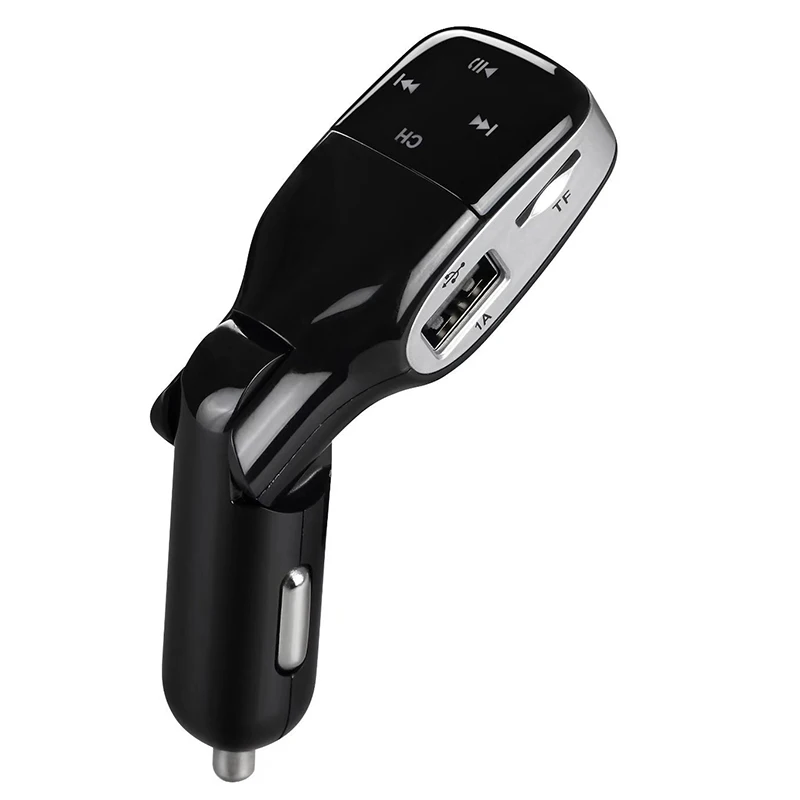 

Bluetooth Car Kit Handsfree Wireless FM Transmitter Hands Free Aux Auto Receiver 2-Port USB Charger For Cell Phone
