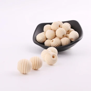 

Lets Make DIY Crafts Tooth Care 15Pcs 18mm Thread Wood Beads DIY Kids Toys Spacer Beading Bead Baby Nursing Accessories Toys