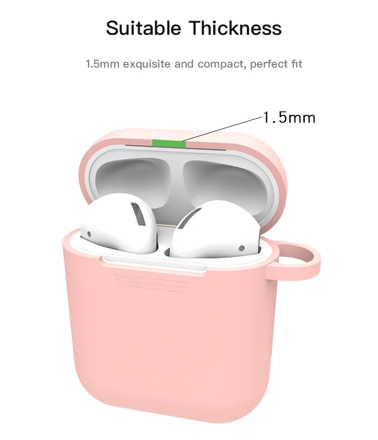 Чехол Airpod для Apple, мягкий силиконовый чехол для Airpods, беспроводная гарнитура, противоутеряющие веревки, силиконовые наушники, набор из 5 предметов