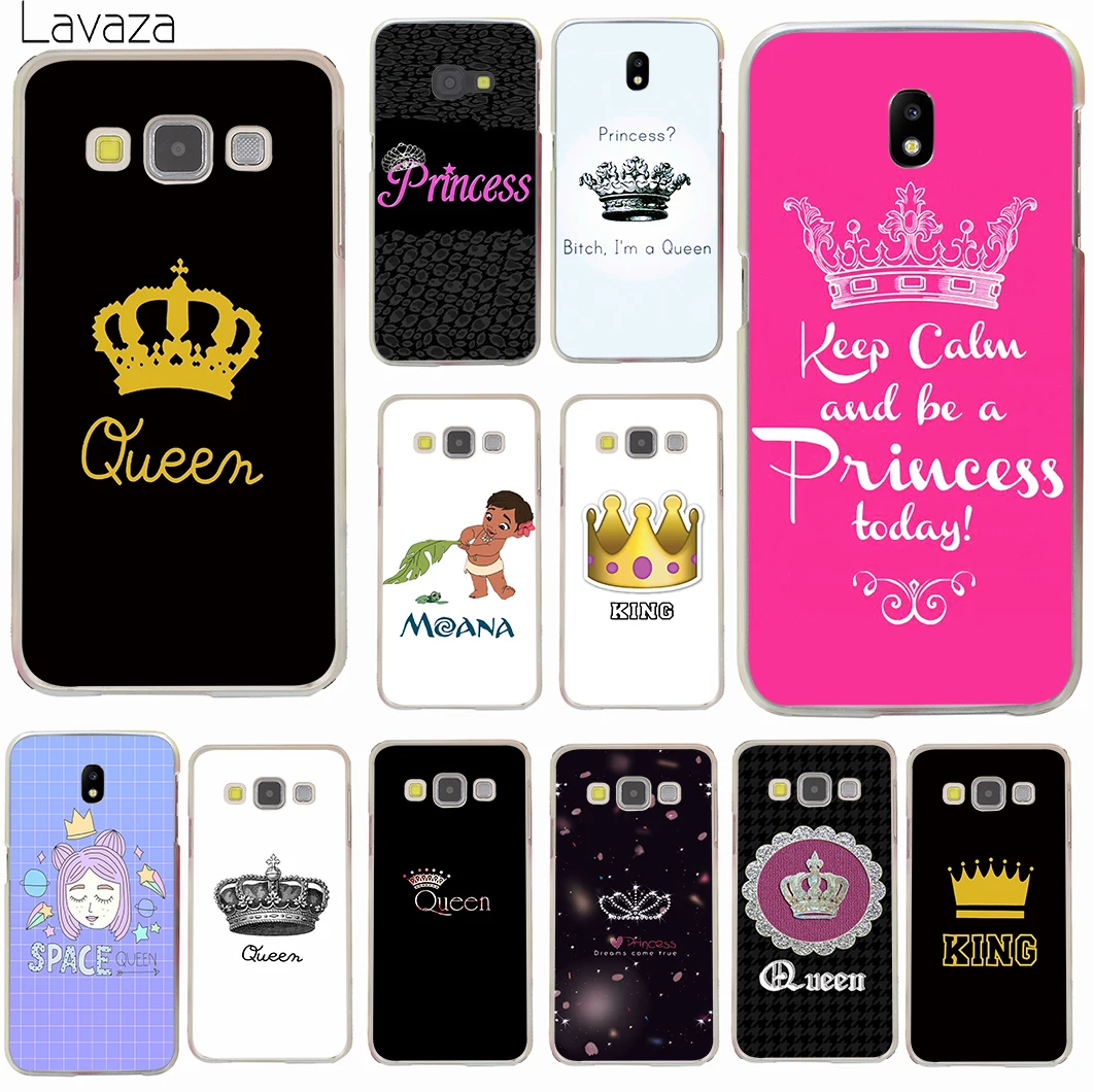 cheap Lavaza Queen crown king PRINCESS pink Hard Phone Case for Samsung Galaxy J6 J3 J1 J2 J5 2015 2016 J5 Prime J7 2017 EU US Version