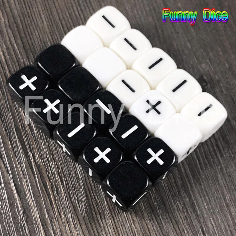 Новое поступление 10 шт./лот 2 цвета 16 мм Fate or Fudge Dice &quot+&quot &quotбелый и черный пустые