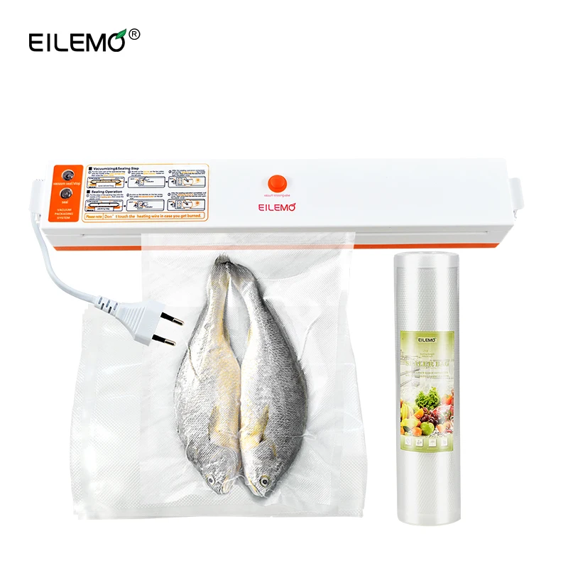 

EILEMO Vacuum Sealer Packing Sealing Machine Vacuum Packer Include 15pcs Bags and Vacuum Bag Packaging Rolls 20cmX500cm