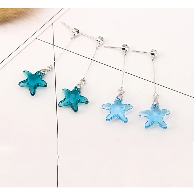 MALANDA новый кристалл от SWAROVSKI милые серьги морская звезда для женщин 2018 модные