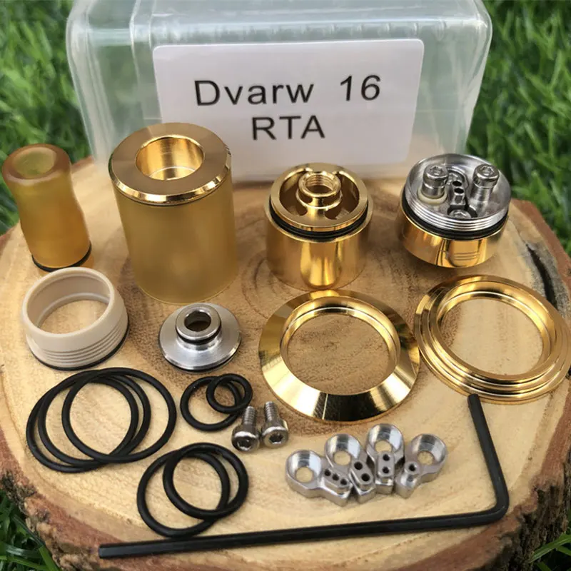 Dvarw MTL Стиль Мини 316SS PEI Нижняя система воздушного потока Dual Post Build Deck16mm RTA Rebuildable Tank
