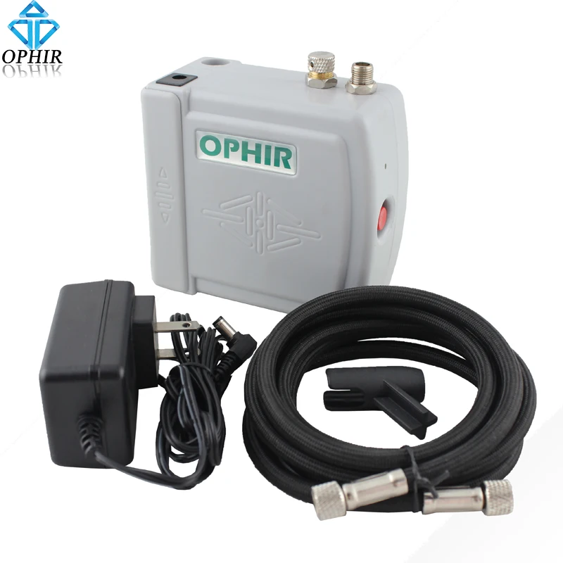 OPHIR Golden Mini Air Compressor Kit with Airbrush Hose Air Brush Compressor for Cake Paint Tattoo Makeup Nail Art Hobby#AC003 OPHIR Golden Mini Air Compressor Kit with Airbrush Hose Air Brush Compressor for Cake Paint Tattoo Makeup Nail Art Hobby#AC003