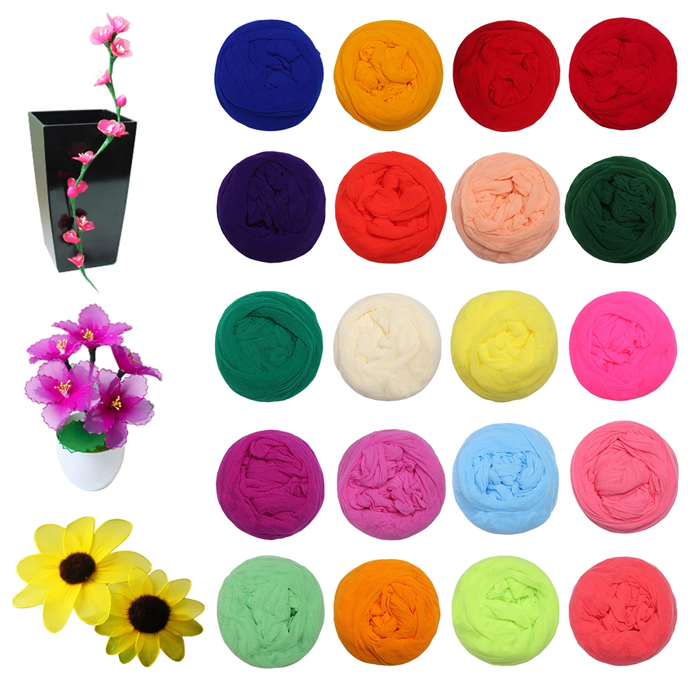 

5PCS Multicolor Artificial Flower Accessory Home Decor Handmade Wreath Party Nylon Stocking Tensile Silk screen