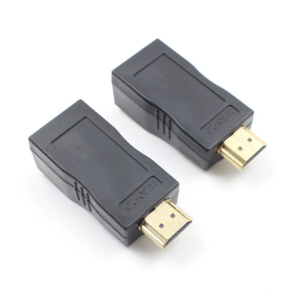 Топ 4 K 3D HDMI 1,4 30 M удлинитель к RJ45 над Cat 5e/6 сетевой адаптер LAN Ethernet - Цвет: Black