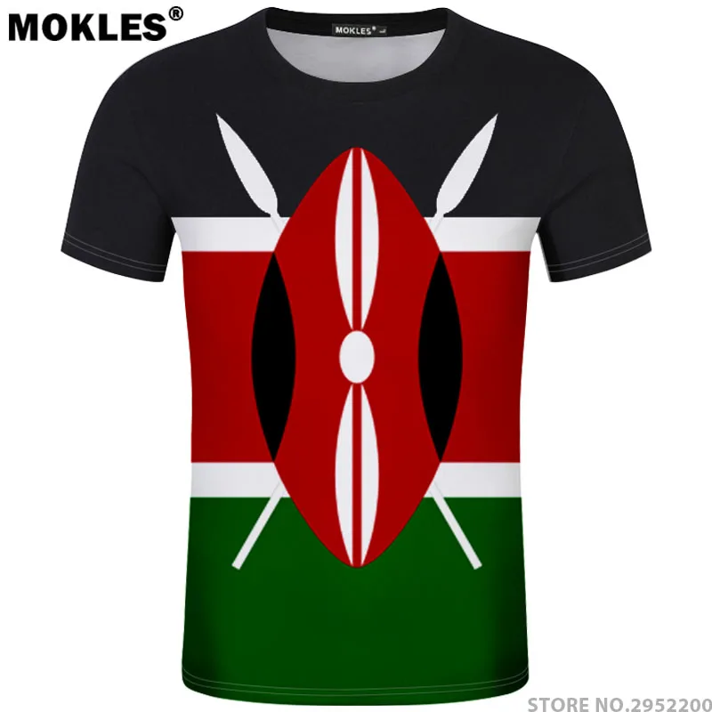 KENYA t shirt diy free custom made name number ken t shirt nation flag ke swahili republic