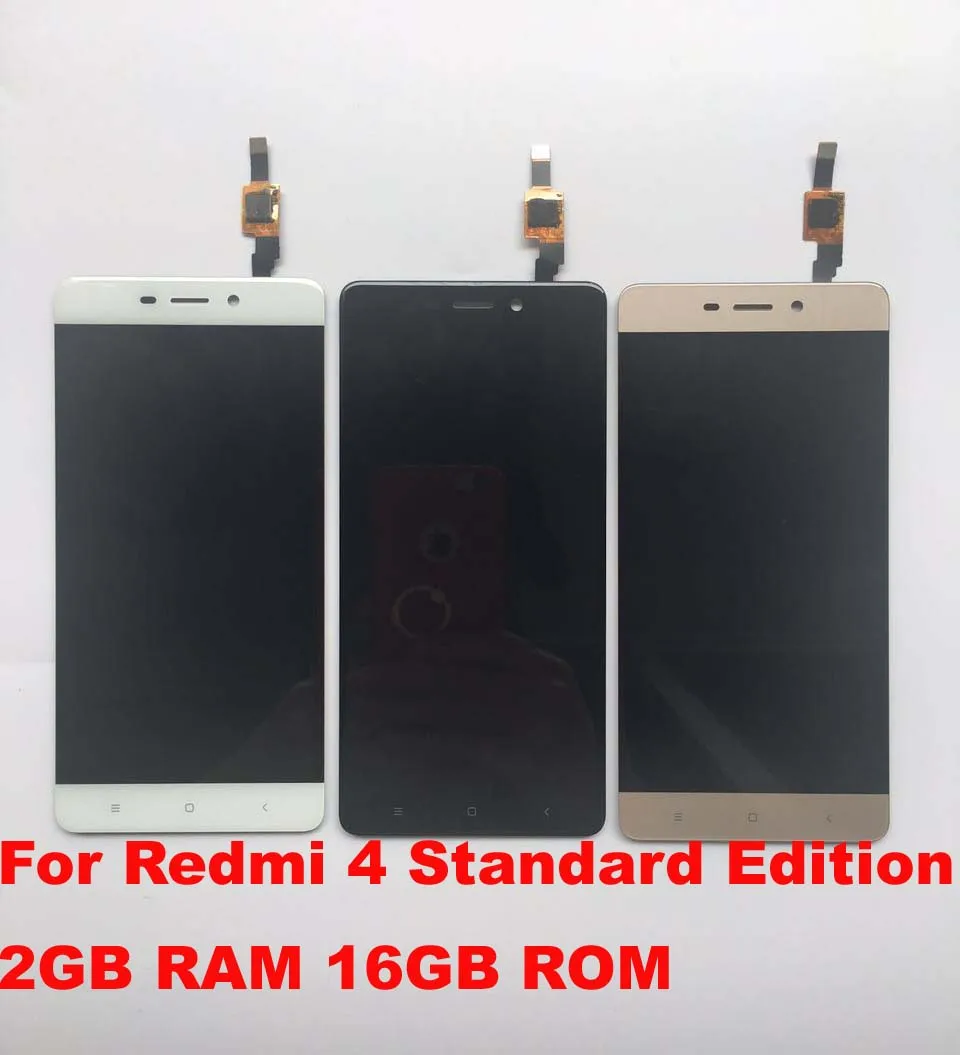 

Touch Screen Glass And LCD Display Digitizer Assembly For Redmi 4 Standard Edition 2GB RAM 16GB ROM with frame Normal Version!