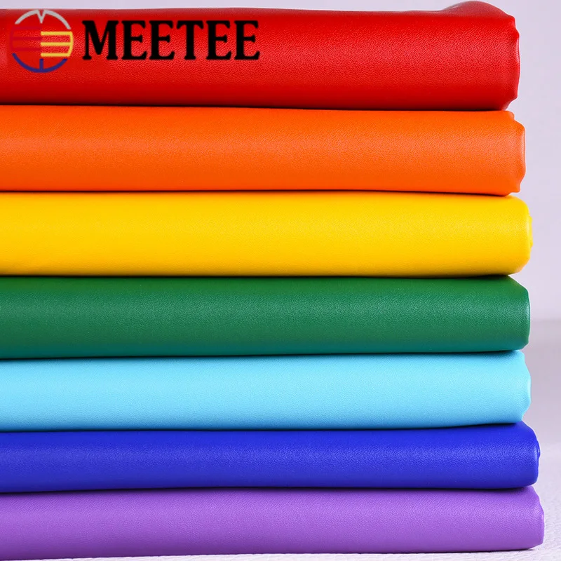 Meetee 50x137 см факс искусственная кожа ткань мягкая стрейч для одежды чемодан