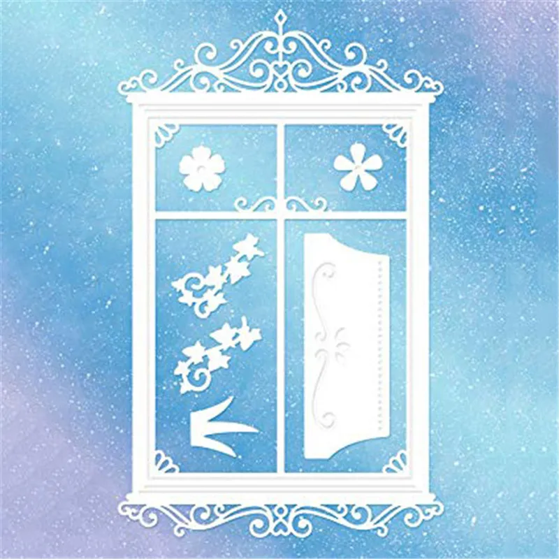 

DiyArts Metal Cutting Dies Window for Craft Dies Scrapbooking Album Embossing Stencil Die Cut Furniture Frame Metal Dies