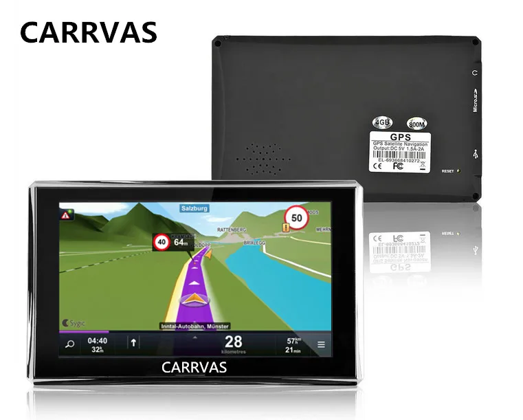 CARRVAS 5 дюймов Автомобильный Tuck Gps навигация 800 МГц процессор срок службы