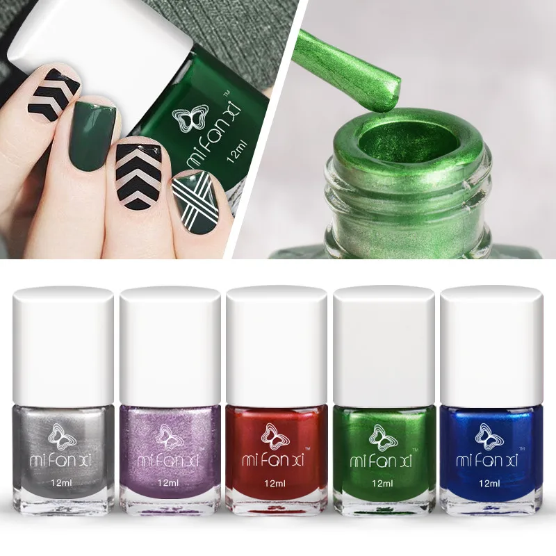 

MiFanXi Color Series 1 Bottle 12ml Stamping Polish Varnish Nail Plate Printing Polish Nail Art Decoration