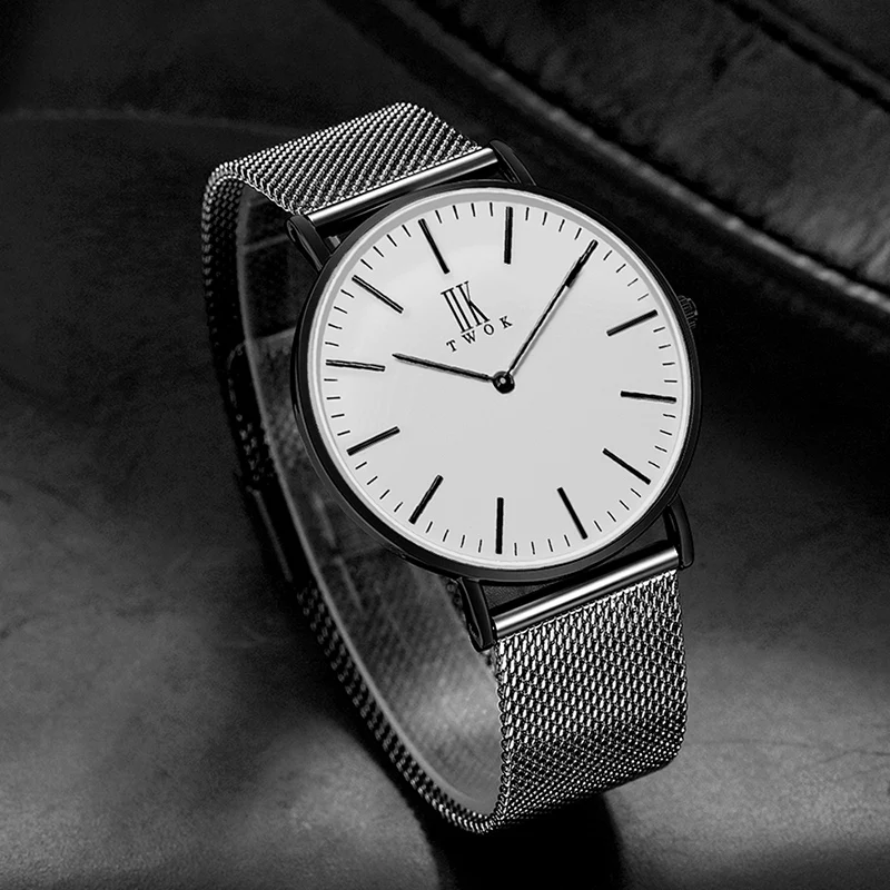Simple Couple Watch Ultra-Thin Waterproof Quartz Wristwatches Luxury Brand Steel Belt Men's Watches Relogio Sale