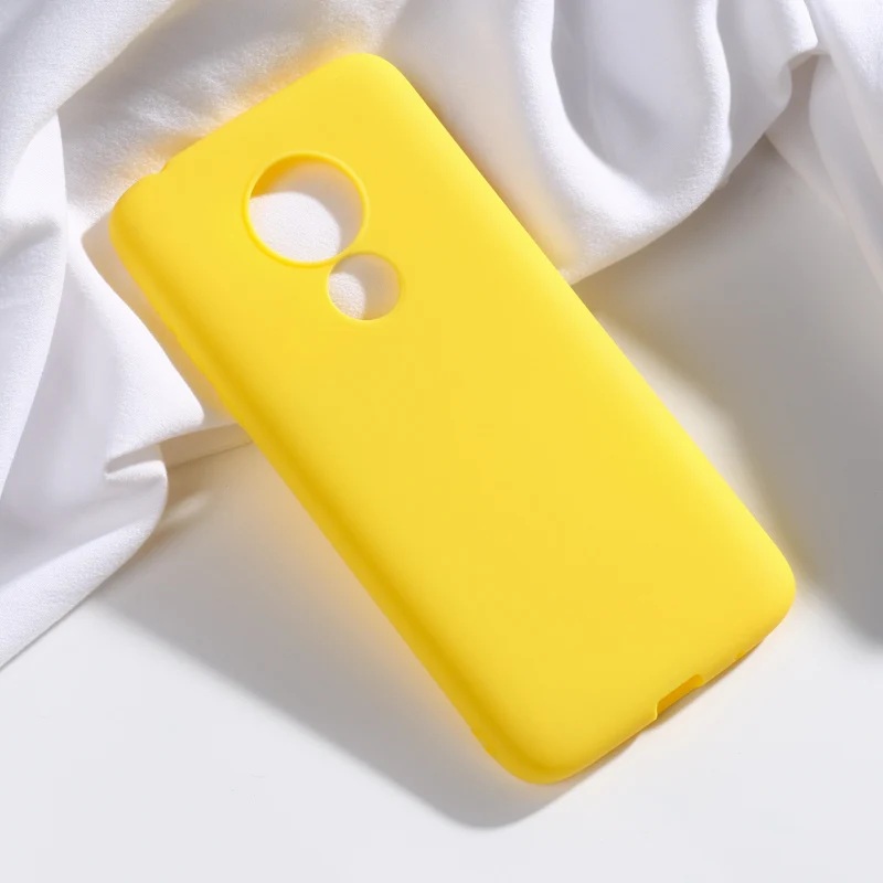 Чехлы для Motorola Moto G7 Plus мягкий силиконовый чехол карамельного цвета на заднюю