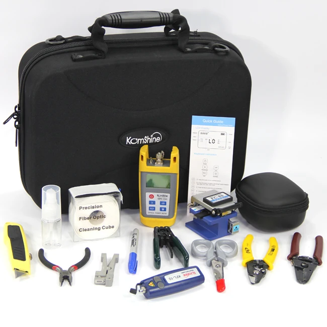 

KomShine KFH-13 Fiber Optic Tool Kit Glasvezel Test Assembly whit VFL Fiber Cleaver Power Meter
