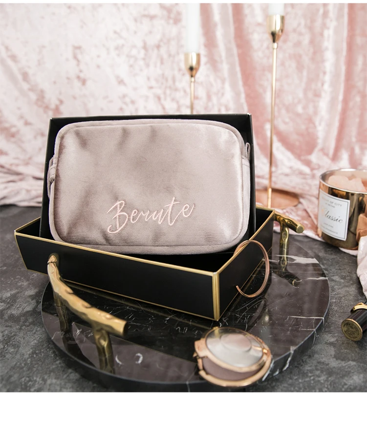 Дизайн косметический портативный мешок большой емкости Девушка роскошный подарок бархатный Макияж сумка папка для квитанций