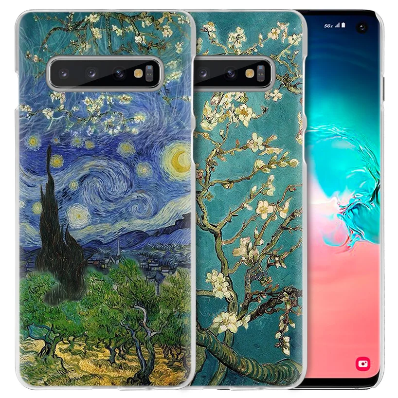 Ван Гог цветы ромашки чехол для samsung Galaxy S10 5G S10e S9 S8 M30 M20 M10 J4 J6 плюс J8 Note 8 9 прозрачный жесткий чехол для мобильного телефона