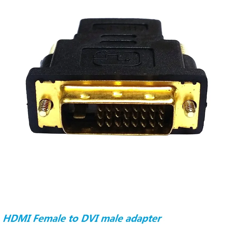 100 шт./лот DVI-D 24+ 1 Pin для HDMI Женский 19pin адаптер золото пластины DVI для HDMI адаптер доставку службой DHL, UPS или FEDEX