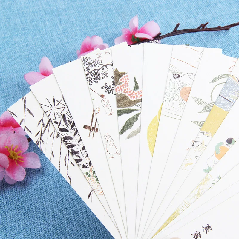 30pcs/box Creative Chinese Style Paper Bookmarks for Books
