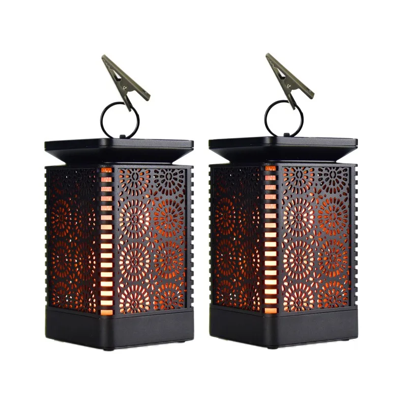

Garden Pathway Landscape Light Solar Lantern Lights Hanging Flickering Dancing Flame Lamp Waterproof Decorative Patio