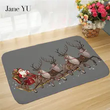 Джейн Ю. дверь, противоскользящие и сбора пыли коврик, Рождество серии снеговик оленей Ванная комната коврик
