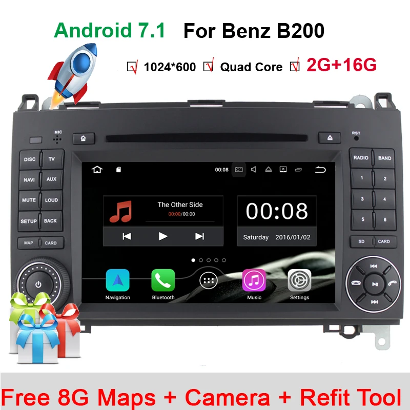 #*Cheap HD Android 7.1 System Car DVD Stereo Player For Mercedes Benz Sprinter W209 W169Viano Vito B200 A160 With GPS Navigation Radio