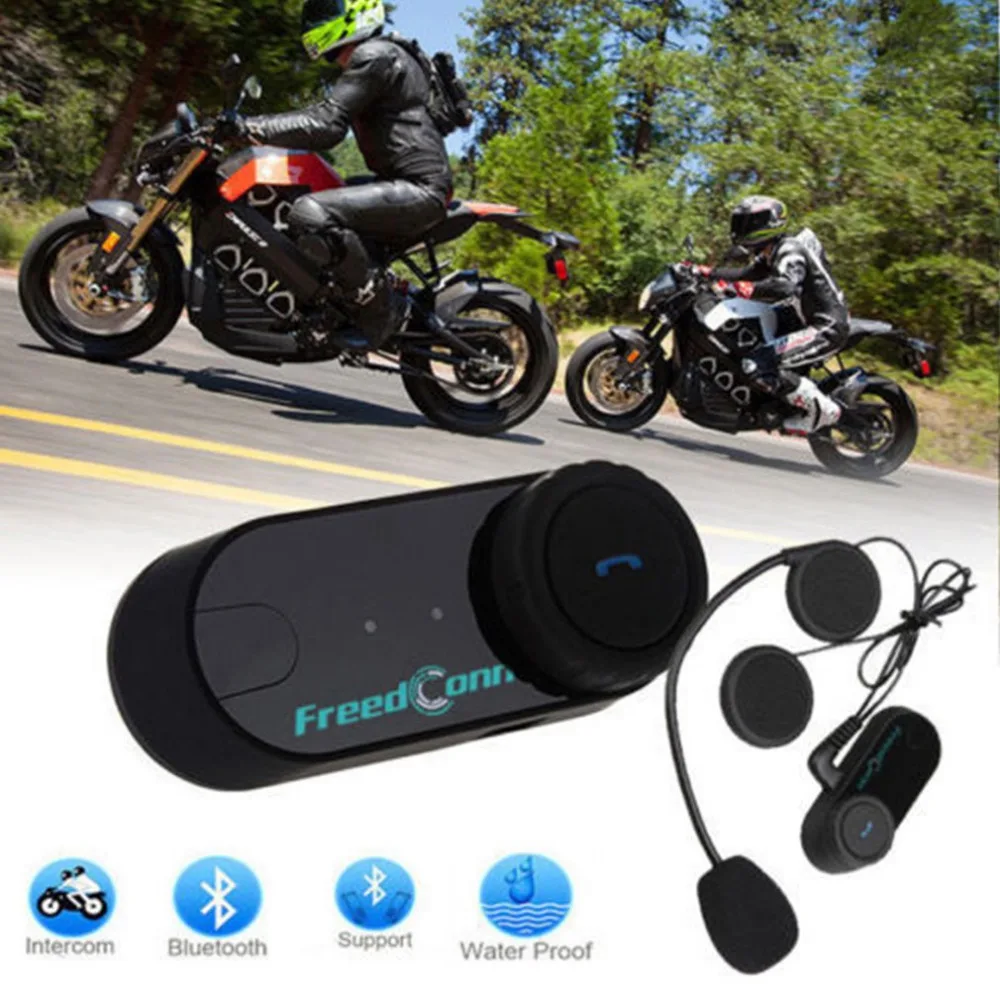 

T-COM VB Motocycle Helmet Headset 800M Range Bluetooth Interphone Motorcycle Intercom with FM Radio with Extra Clip