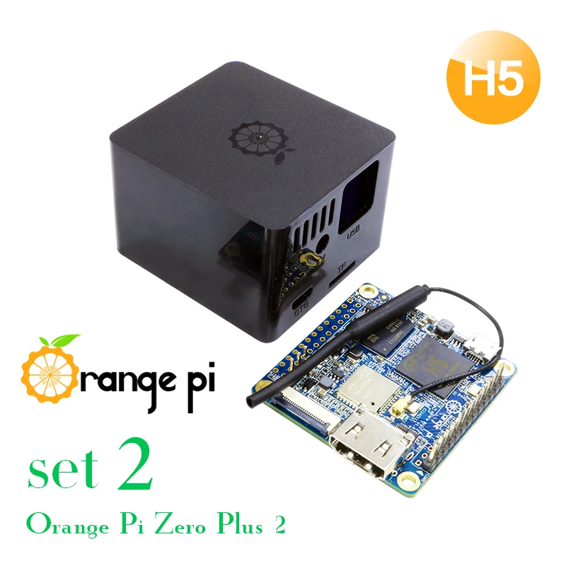 Оранжевый Pi Zero Plus 2 H5 SET2: оранжевый Pi Zero Plus 2 H5+ защитный ABS черный чехол