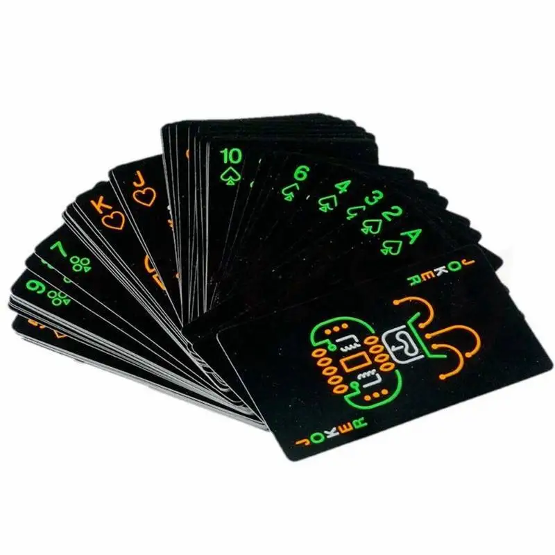 Новая креативная светящаяся в темноте флуоресцентная игрушка для покера светящиеся игральные карты забавная настольная игра 54 карты/набор