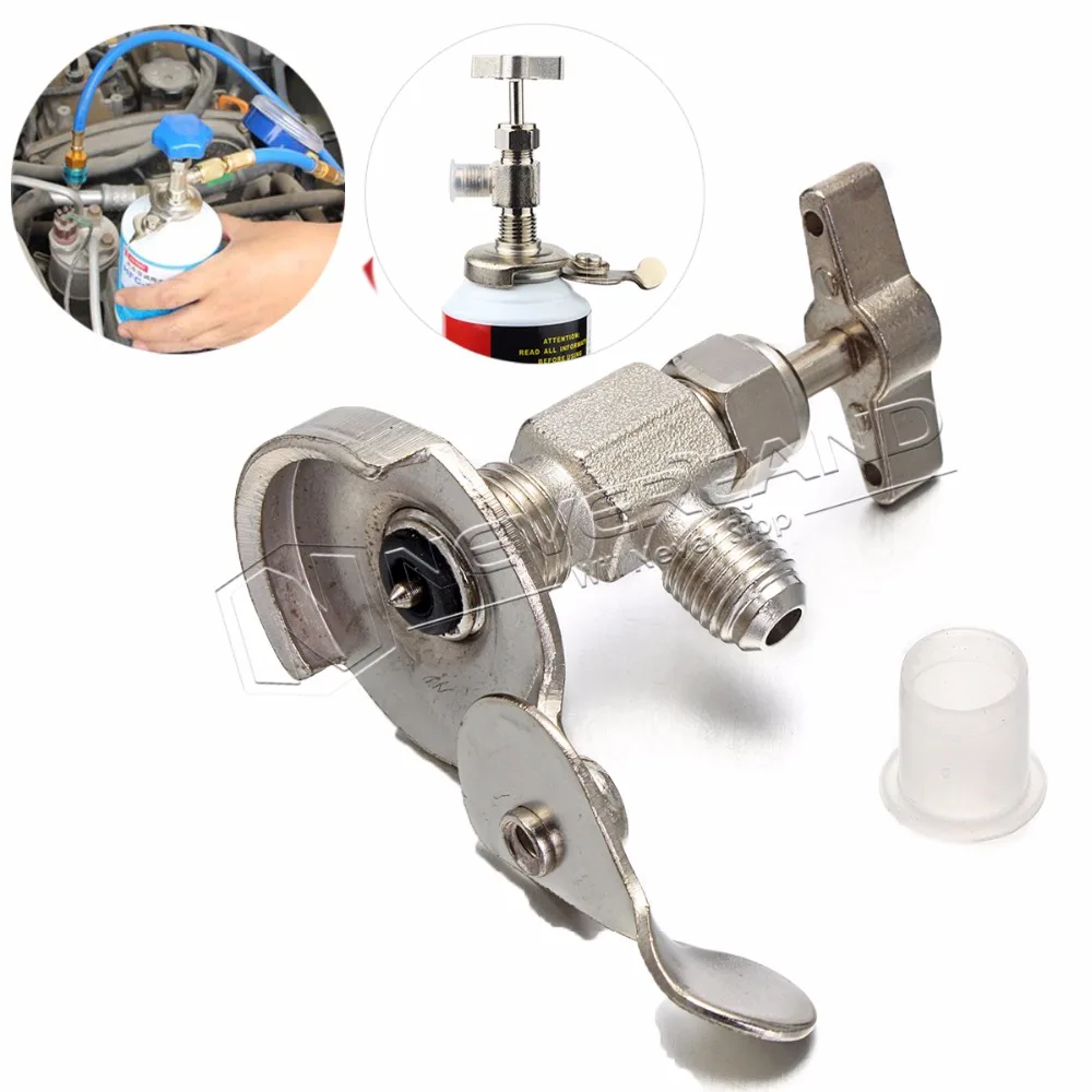 

R12 R134a Refrigerant Dispenser Valve Universal Can Tap Bottle Opener Tool Car A/C Air Conditioning Refrigeration