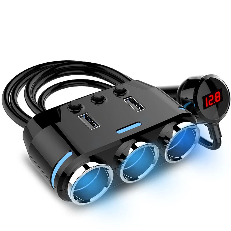 Автомобильный прикуриватель 12 в 24 разъем сплиттер LED USB зарядное устройство