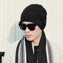 Шляпа человек мужчины ГОРНЫЕ ЛЫЖИ CAP HAT шерсть вязаная шапка пункт прилив зима теплая наушники головкой утолщение