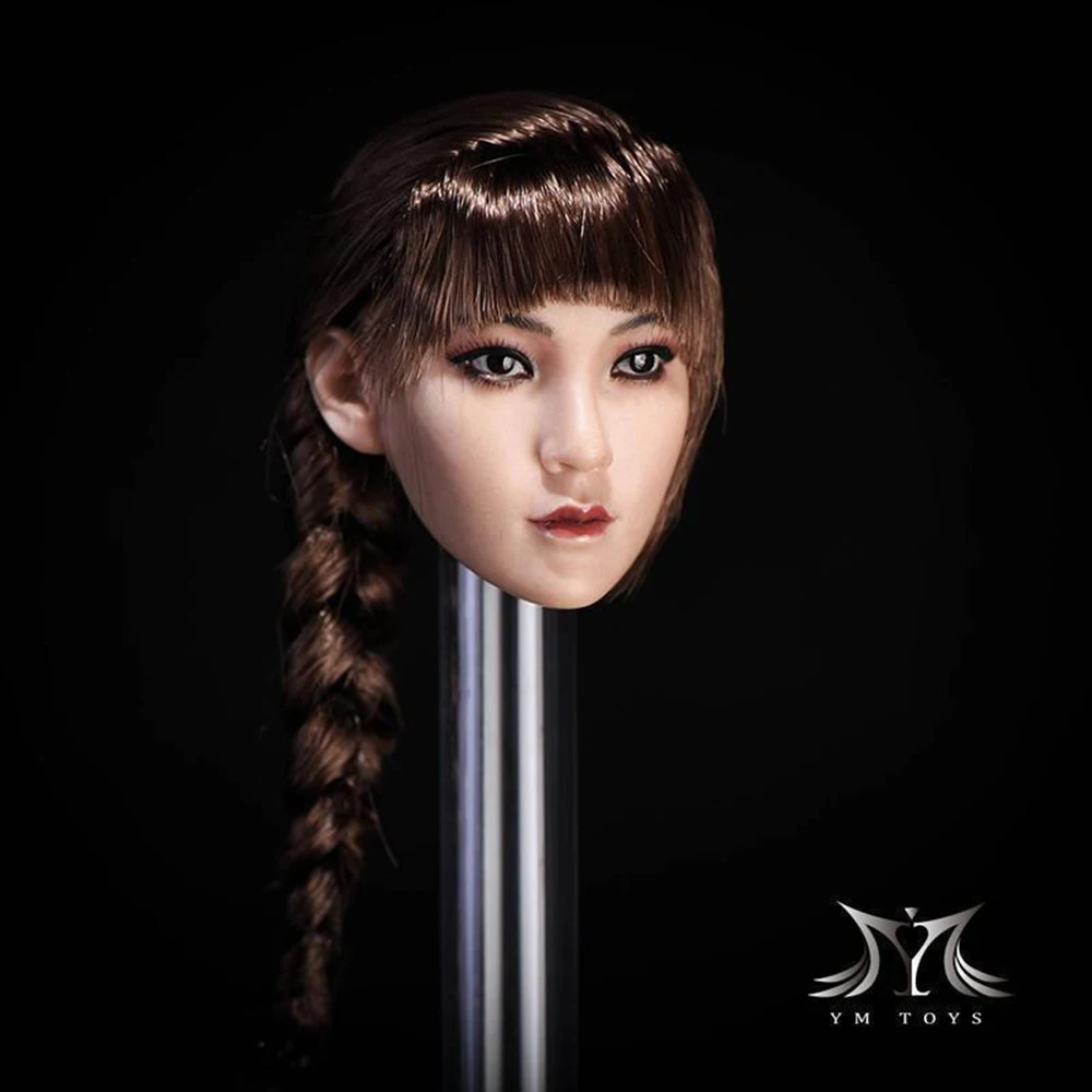 Сделай Сам 1/6 Suntan/бледная голова Sculpt азиатские женские головы ваять модель с оплеткой для Pichen Body Firgure