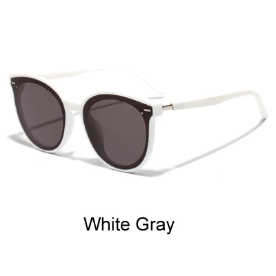 Ralferty, корейские модные женские солнцезащитные очки,, роскошные женские солнцезащитные очки, UV400 покрытие, очки, оттенки для женщин, lunette W181204 - Цвет линз: White Gray