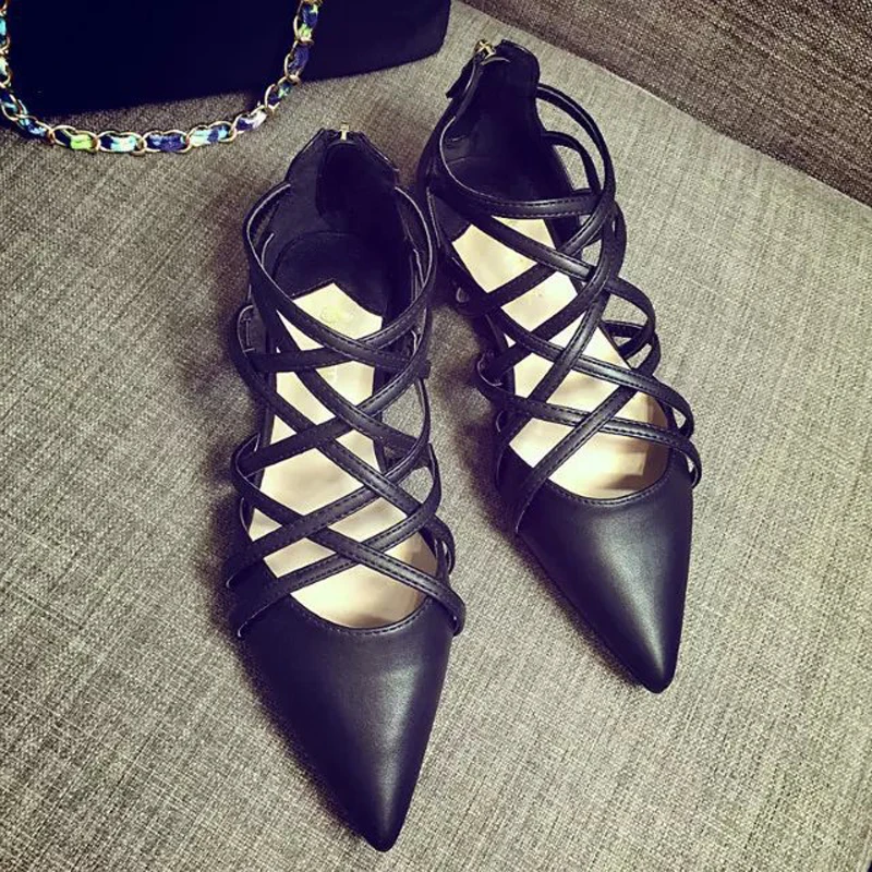 2016 New Fashion Summer Style Hot font b Women b font Hollow Pointed Toe Loafers Flat