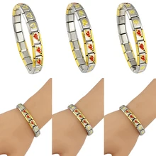 2018 Hot For Women Bracelet Charm Stainless Steel Bracelet 9mm Diy Gold Love Cupid Red Removable Bracelets Bangle Gift Jewelry