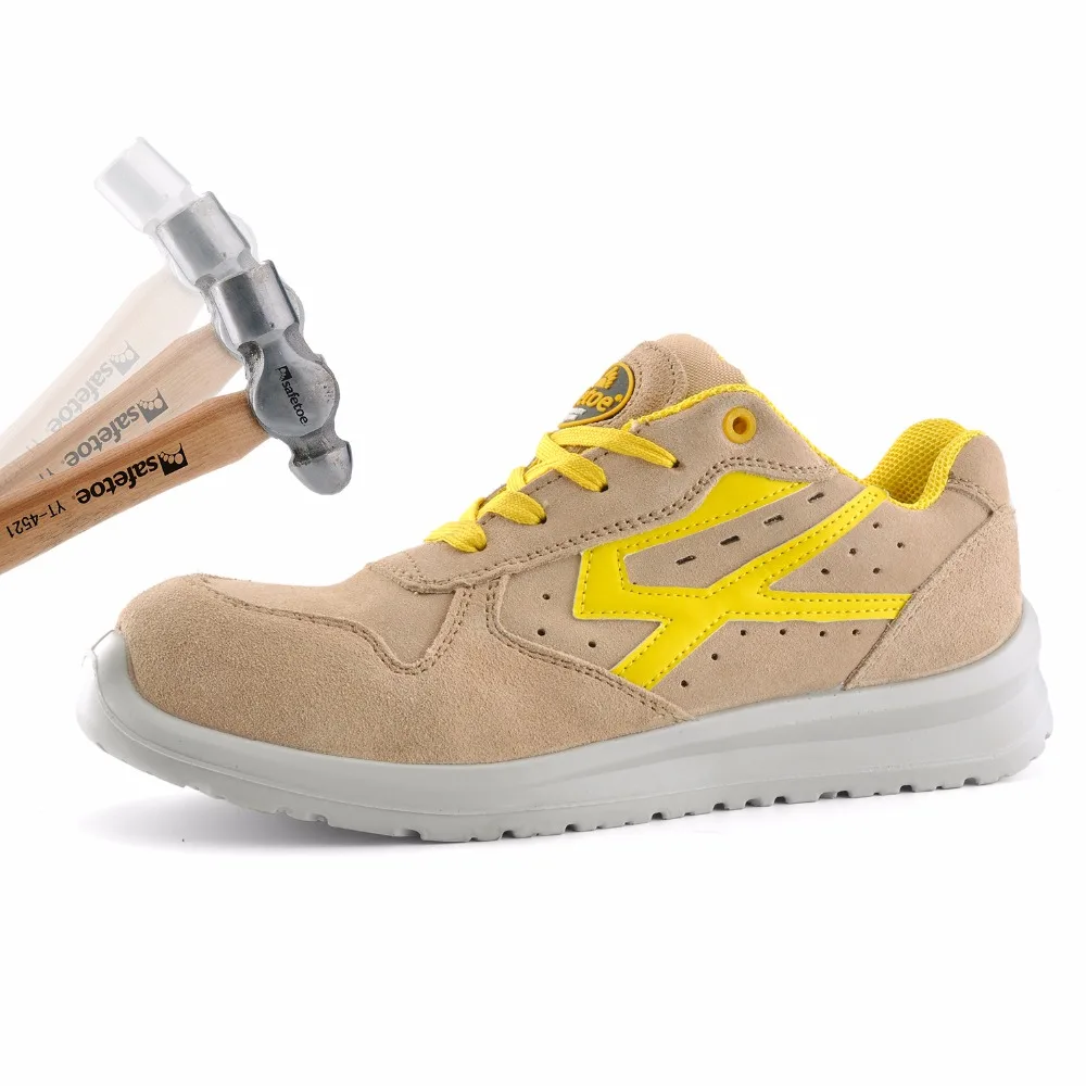 Suédé Orteil Jaune 13 Con Cuir Sûr Style De Vache 4 Seguridad Sport Nous Sécurité En Confortable Deporte Hommes Chaussures Travail iPZOXuk