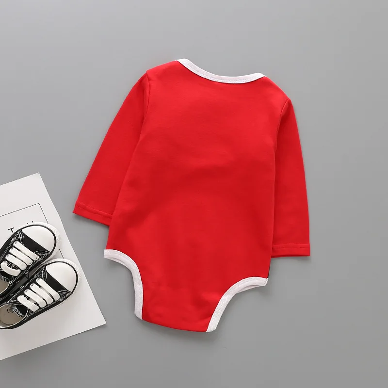 Одежда унисекс для маленьких мальчиков и девочек Рождественские комбинезоны в полоску для новорожденных от 6 до 18 месяцев, цельный костюм Новинка с эльфом, DS19