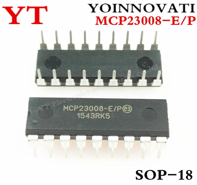 

Эспандер I2C 8B 18DIP, 5 шт./лот MCP23008-E/P MCP23008, лучшее качество
