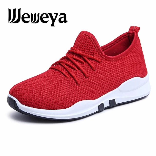 Zapatillas baratas para correr para mujer, zapatillas ligeras Rojas, zapatillas deportivas con cordones, zapatillas cómodas planas para gimnasio, caminar para mujer 41 - AliExpress