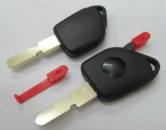

10pcs/lot replacement transponder key shell with red plug for peugeot 406 408 Fob key case