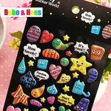 Милый забавный стиль звезды деко ПВХ 3D стикер Скрапбукинг Украшение этикетка