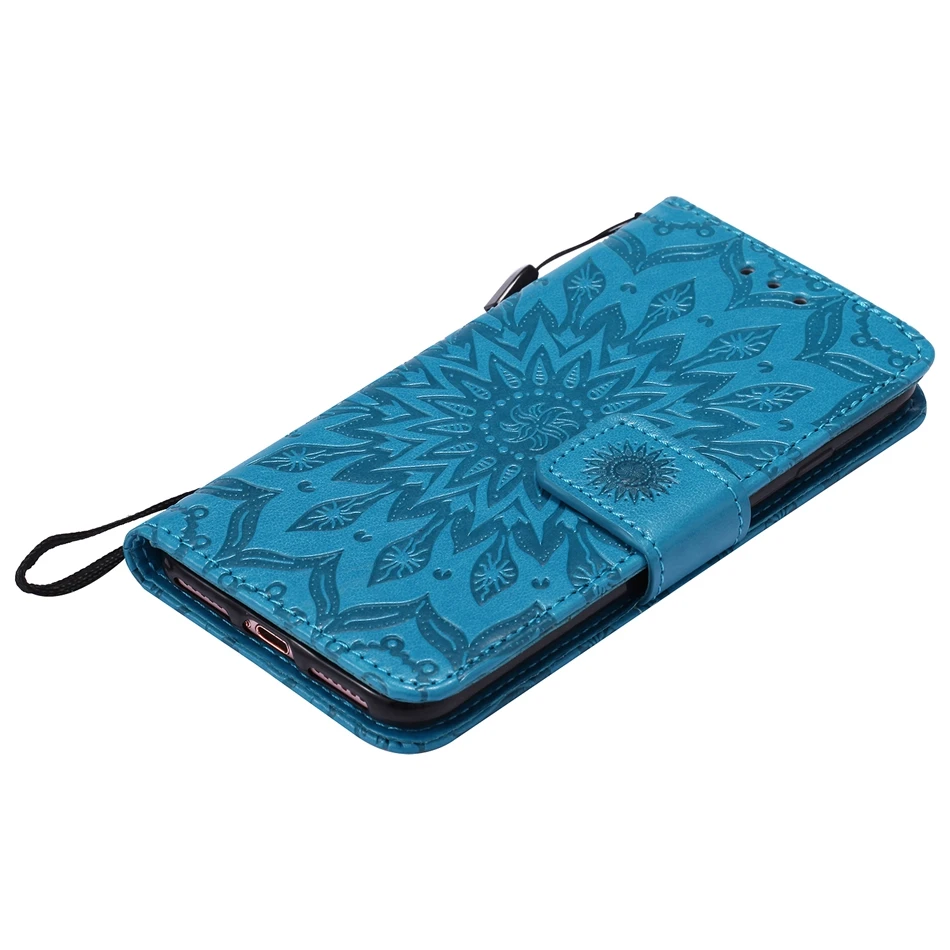 Luxury Phone Bags for Apple 5s 5G 6s SE 7 5.5 Case Emboss Mandala Retro PU Leather Stand Flip Wallet for iphone 7 plus coque (7)