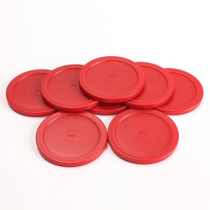 8 Pcs 60 mm Red Air Hockey Table Pucks Puck Mallet Goalies Children Table Game Party Tools Entertainment Accessories 4pcs replacement ice hockey puck hockey puck ice hockey practicing supplies ice hockey pucks