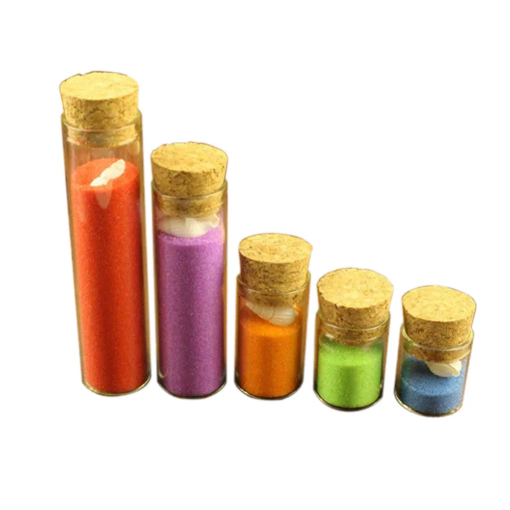 4ml 5ml 6ml 18ml 22ml 30ml Mini Glass Bottles Jars Storage for Sand Liquid Food Gifts Diy Bottles 24pcs