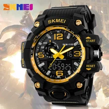 Grand Cadran SKMEI 1155 Numérique Montres S CHOC Militaire Army Men Montre Résistant À L’eau Date Calendrier LED Sport Montres Hommes