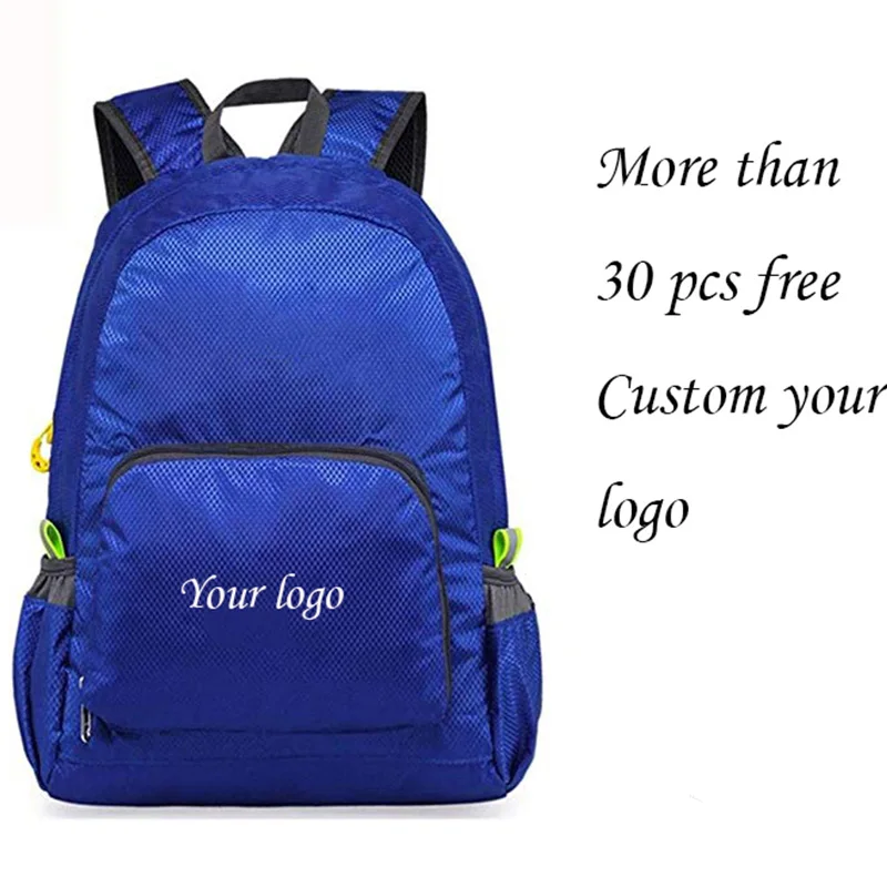 

Small Urban Gift children backpack Lightweight Folding Gym Bag Outdoor Travelling Camping Sports Ultra-Light Backpack logo print