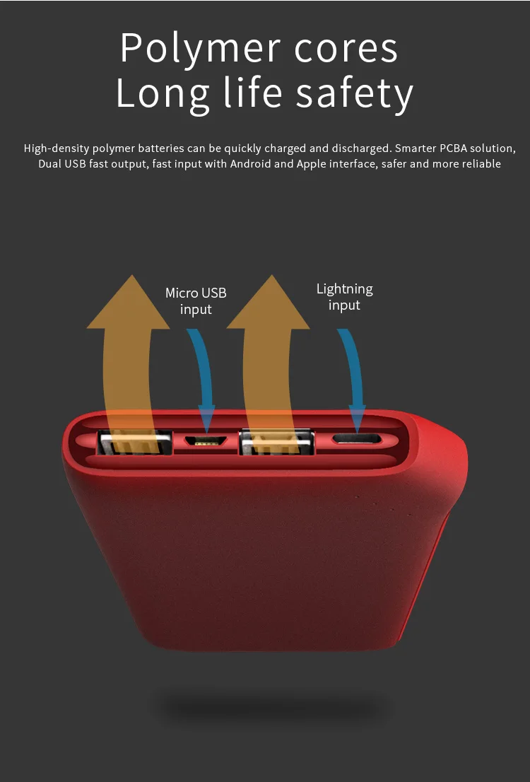 Joyroom 10000 mAh банк питания USB с двумя выходами портативный внешний аккумулятор для iPhone X 8 samsung телефон Micro-USB Lightning вход